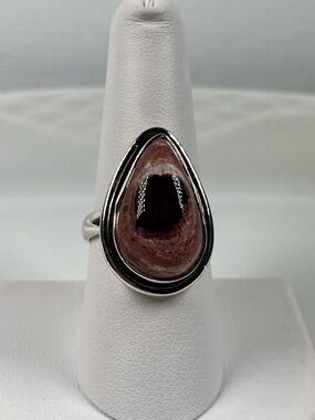 925 Solid Sterling Silver Mexican Fire Opal Gemstone Ring Size 8.25